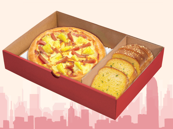 1人飛行餐 - Pizza Hut 首100單率先試「無人機配送服務」試點項目 獨享別注版環保3合1薄餅造型餐具套裝 Keeta推出獨家飛行套餐　嚐盡招牌Pizza意粉
